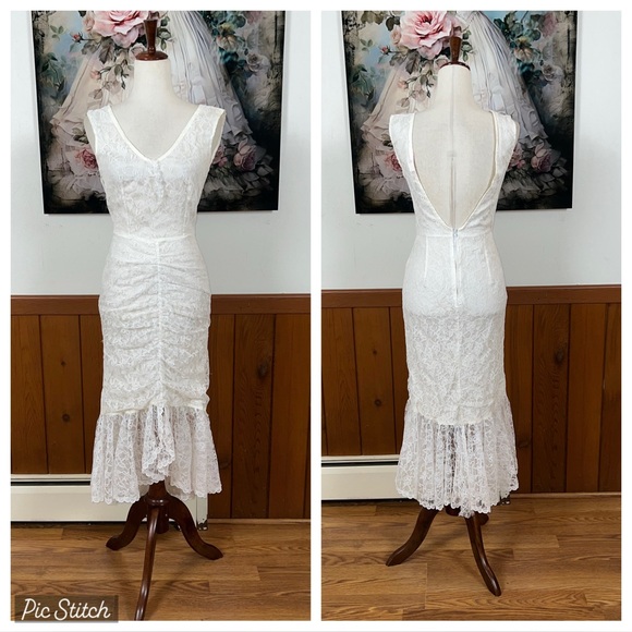 Vintage Dresses & Skirts - Beautiful Vintage 1980s/90s Wayne Diamond Wedding/Reception Dress!